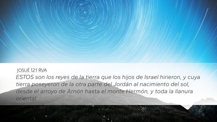 Josué 12:1 RVA Bible Verse Image