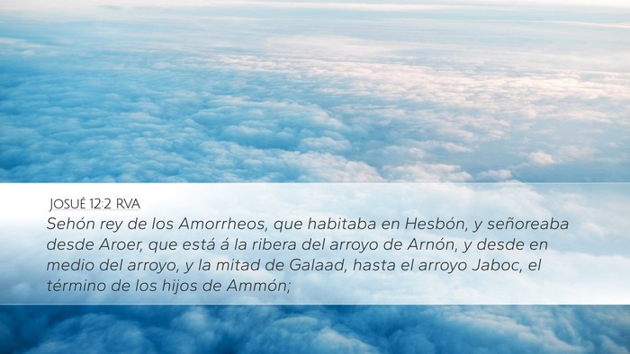 Josué 12:2 RVA Bible Verse Image