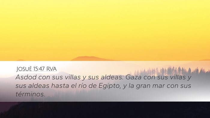 Josué 15:47 RVA Bible Verse Image
