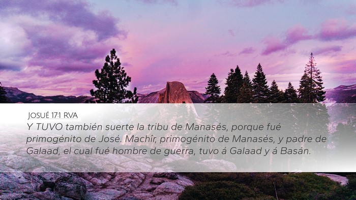 Josué 17:1 RVA Bible Verse Image