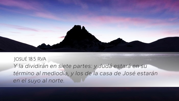 Josué 18:5 RVA Bible Verse Image