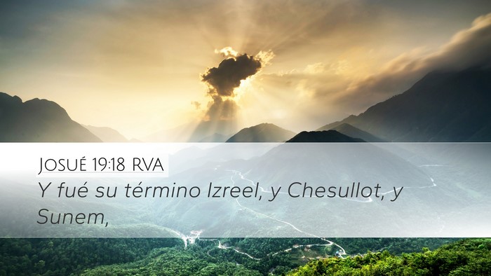 Josué 19:18 RVA Bible Verse Image