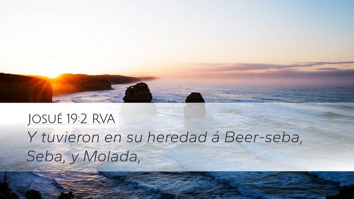 Josué 19:2 RVA Bible Verse Image