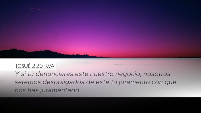 Josué 2:20 RVA Bible Verse Image