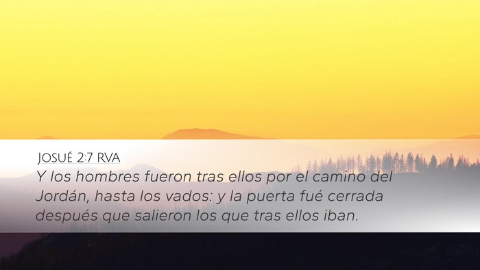 Josué 2:7 RVA Bible Verse Image