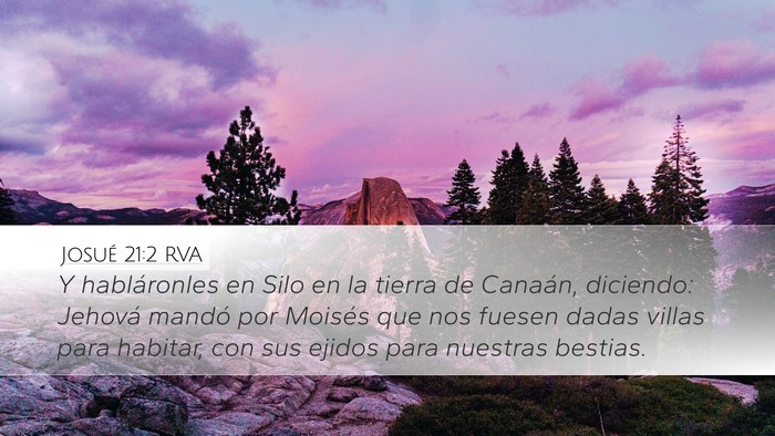 Josué 21:2 RVA Bible Verse Image