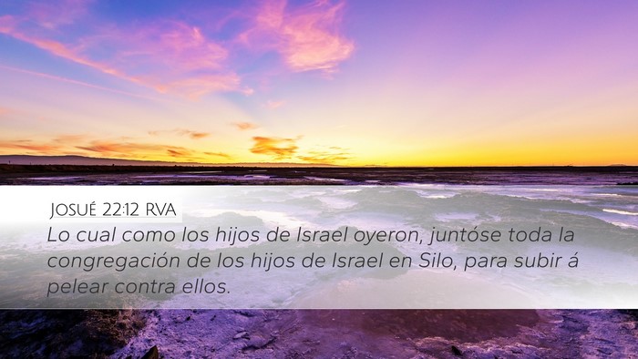 Josué 22:12 RVA Bible Verse Image