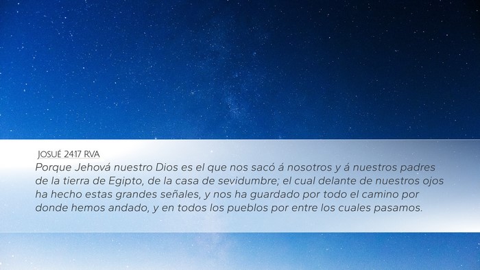 Josué 24:17 RVA Desktop Wallpaper - Porque Jehová nuestro Dios es el que nos sacó - Desktop Bible Verse Wallpaper