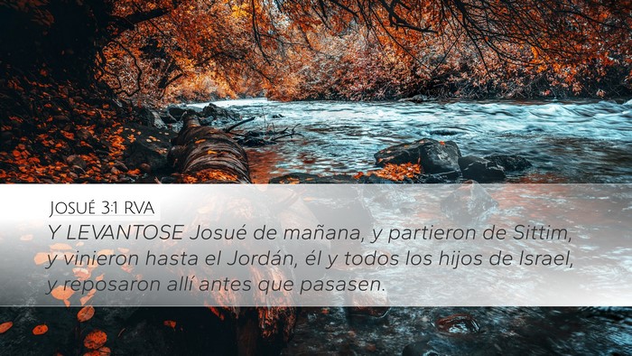 Josué 3:1 RVA Bible Verse Image