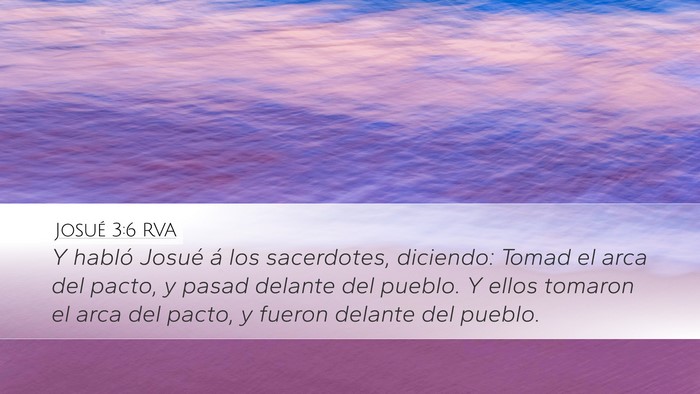 Josué 3:6 RVA Bible Verse Image