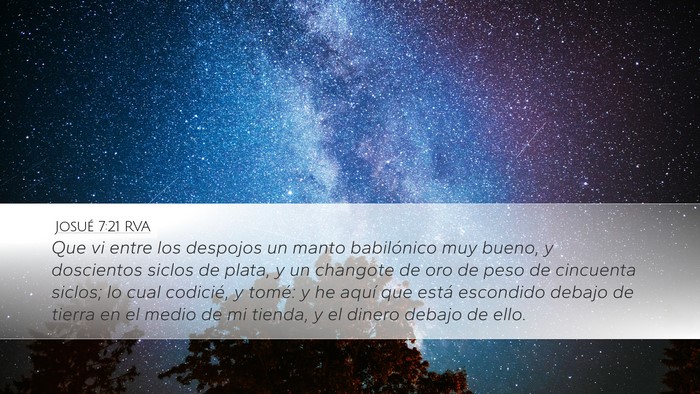Josué 7:21 RVA Bible Verse Image
