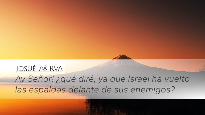 Josué 7:8 RVA Bible Verse Image