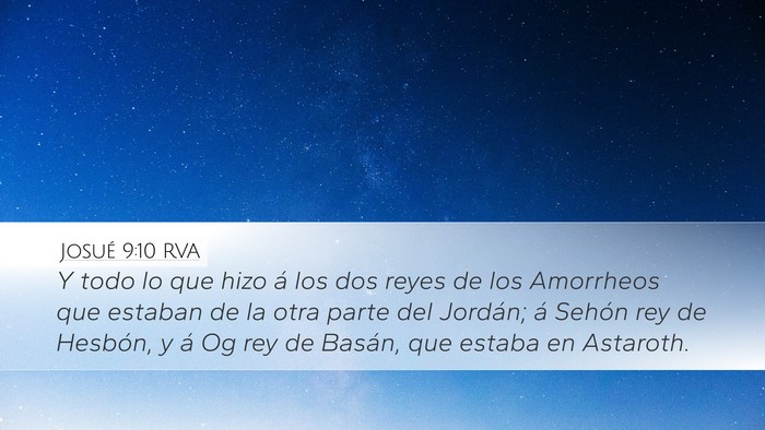 Josué 9:10 RVA Desktop Wallpaper - Y todo lo que hizo á los dos reyes de los - Desktop Bible Verse Wallpaper