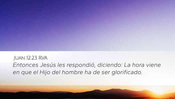 Juan 12:23 RVA Bible Verse Image