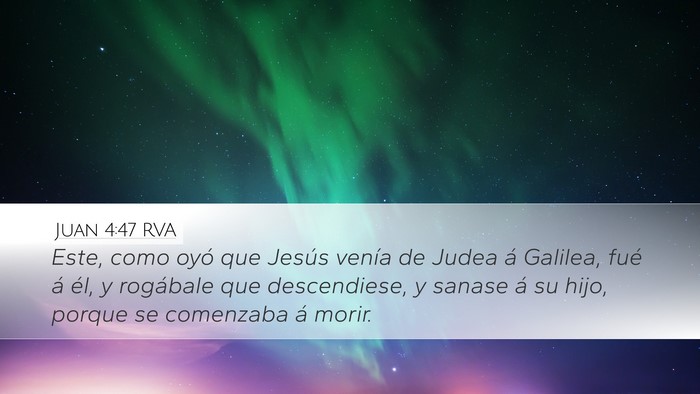Juan 4:47 RVA Bible Verse Image