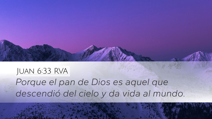 Juan 6:33 RVA Bible Verse Image