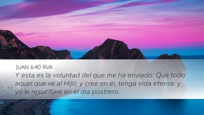 Juan 6:40 RVA Bible Verse Image