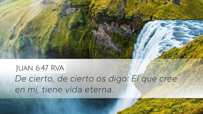 Juan 6:47 RVA Bible Verse Image