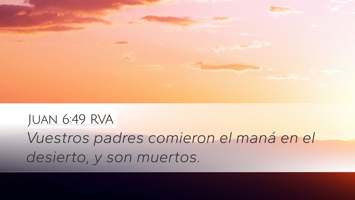 Juan 6:49 RVA Bible Verse Image