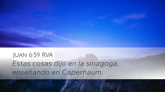Juan 6:59 RVA Bible Verse Image