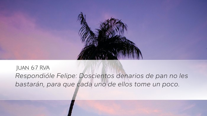 Juan 6:7 RVA Bible Verse Image