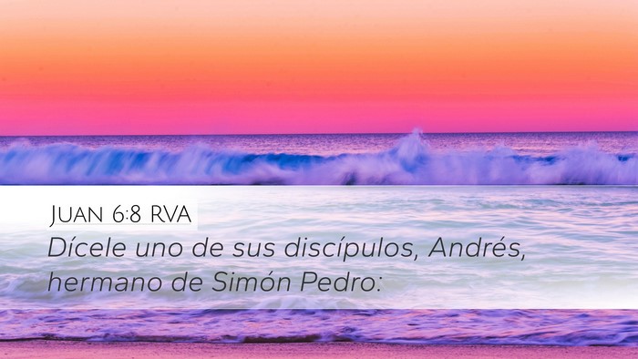 Juan 6:8 RVA Bible Verse Image