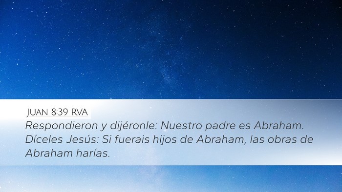 Juan 8:39 RVA Bible Verse Image