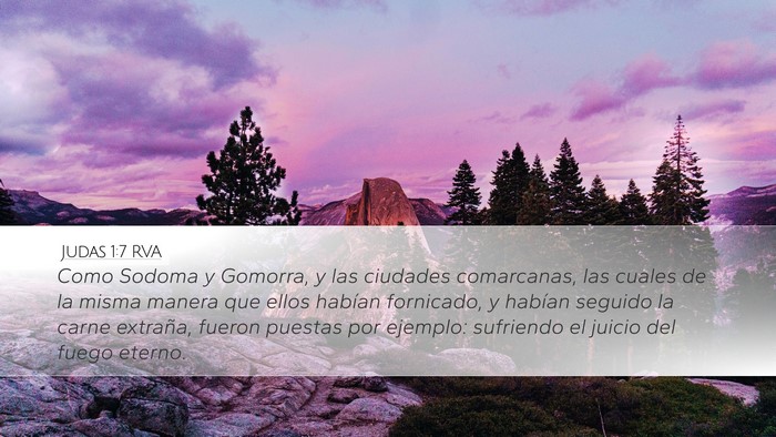 Judas 1:7 RVA Desktop Wallpaper - Como Sodoma y Gomorra, y las ciudades comarcanas, - Desktop Bible Verse Wallpaper