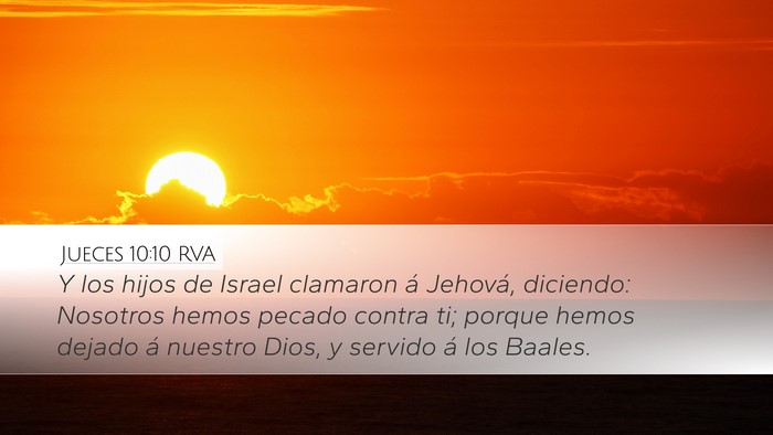 Jueces 10:10 RVA Bible Verse Image