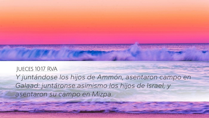 Jueces 10:17 RVA Bible Verse Image