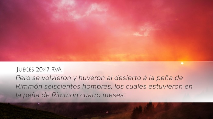 Jueces 20:47 RVA Bible Verse Image