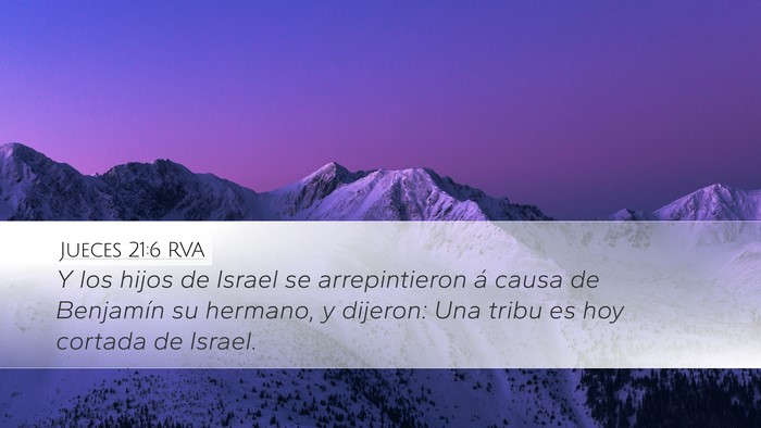 Jueces 21:6 RVA Bible Verse Image