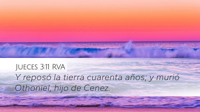Jueces 3:11 RVA Bible Verse Image