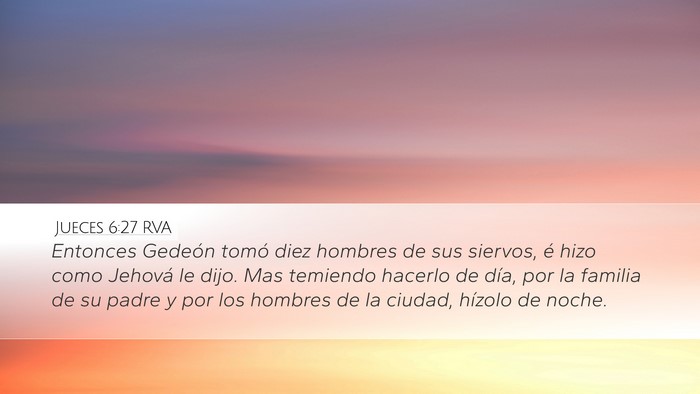 Jueces 6:27 RVA Bible Verse Image