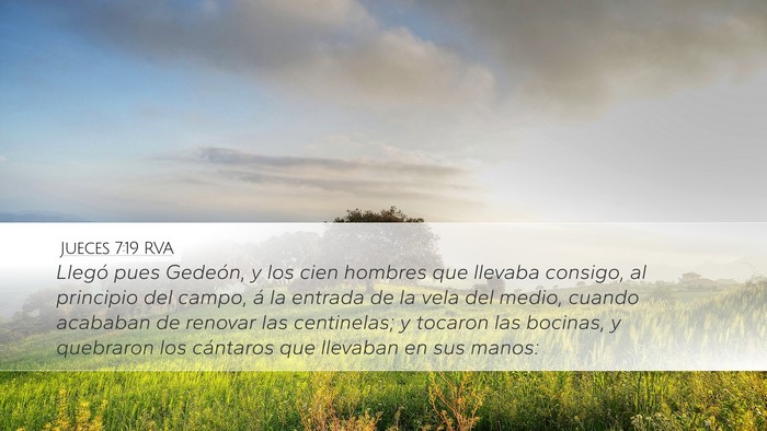 Jueces 7:19 RVA Bible Verse Image