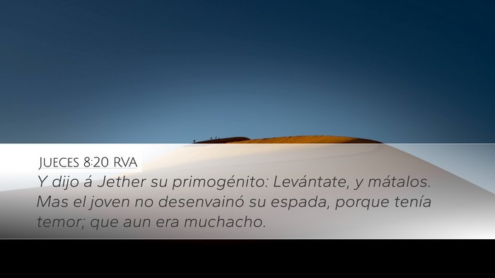 Jueces 8:20 RVA Bible Verse Image