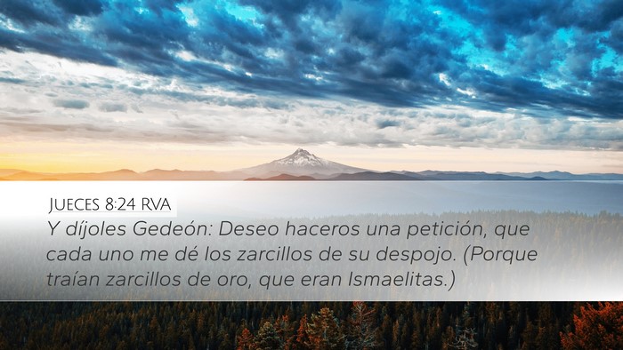 Jueces 8:24 RVA Bible Verse Image