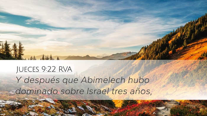 Jueces 9:22 RVA Bible Verse Image