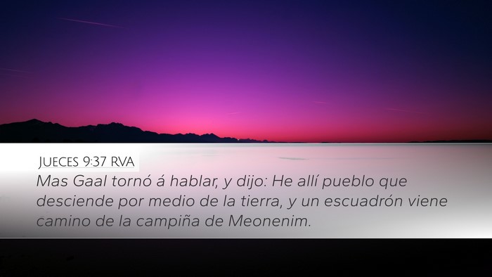 Jueces 9:37 RVA Bible Verse Image