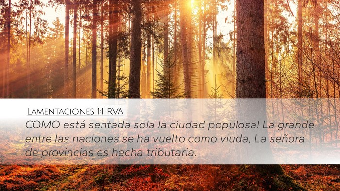 Lamentaciones 1:1 RVA Desktop Wallpaper - COMO está sentada sola la ciudad populosa! La - Desktop Bible Verse Wallpaper