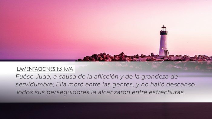 Lamentaciones 1:3 RVA Bible Verse Image