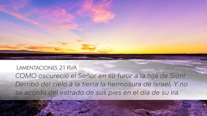 Lamentaciones 2:1 RVA Bible Verse Image