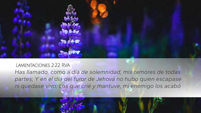 Lamentaciones 2:22 RVA Bible Verse Image