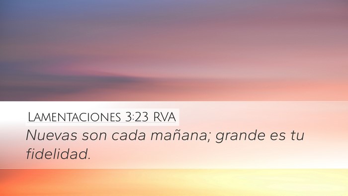 Lamentaciones 3:23 RVA Bible Verse Image