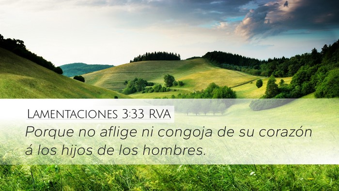 Lamentaciones 3:33 RVA Bible Verse Image