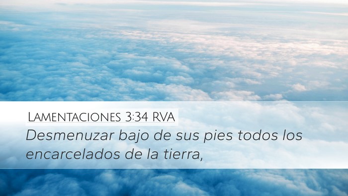 Lamentaciones 3:34 RVA Bible Verse Image