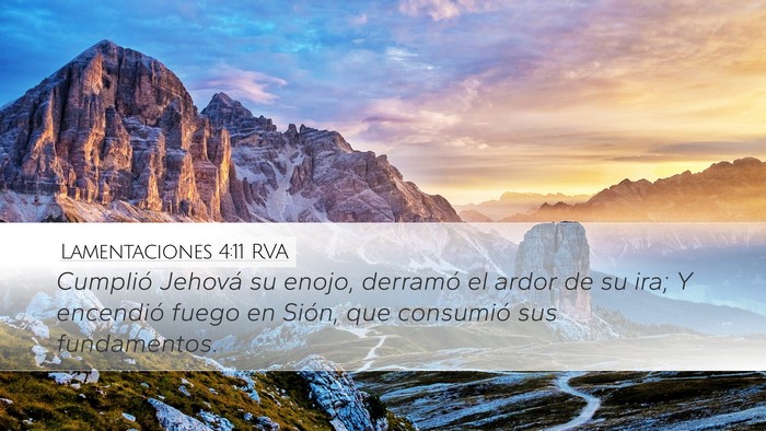 Lamentaciones 4:11 RVA Bible Verse Image