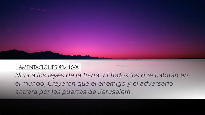 Lamentaciones 4:12 RVA Bible Verse Image