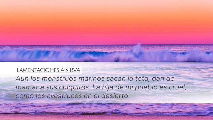 Lamentaciones 4:3 RVA Bible Verse Image
