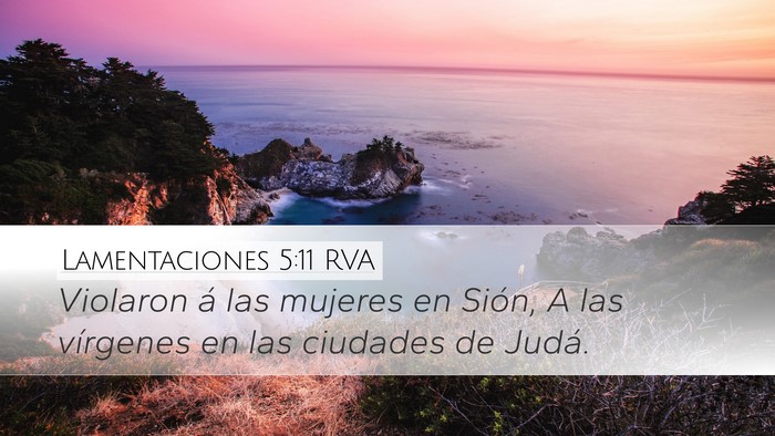 Lamentaciones 5:11 RVA Bible Verse Image